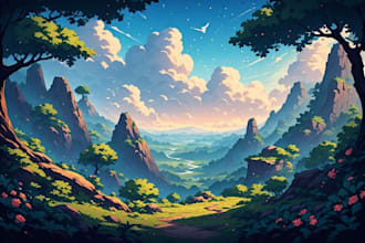 design amazing fantasy background landscape