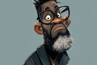 draw cute cartoon caricature, mascot, stickers
