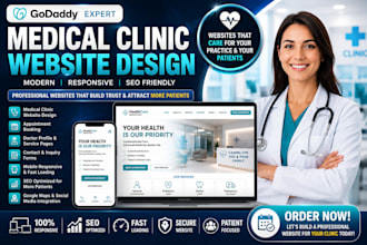 design godaddy medical clinic website or doctor website