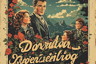 design vintage and retro style movie poster