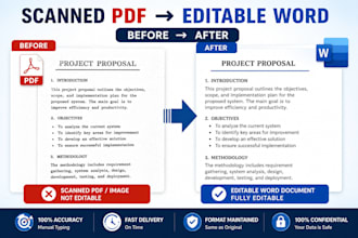convert scanned PDF or image to editable word