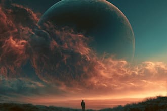 design a dreamy surreal or fantasy album cover