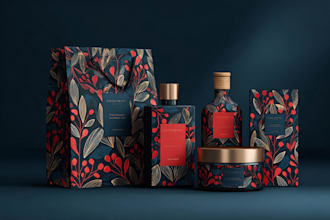 design luxury skincare label and cosmetic packaging