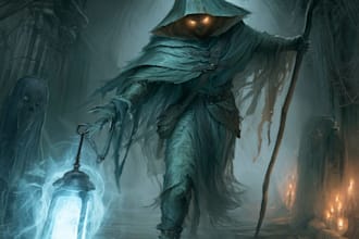 draw a horror and fantasy horror character art
