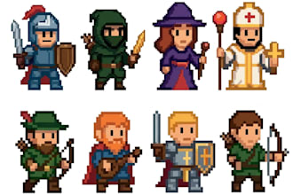 design pixel art game characters and sprite animations