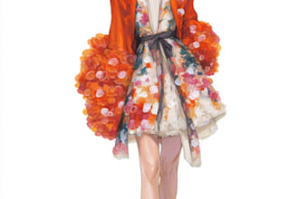 draw a fashion illustration or sketch