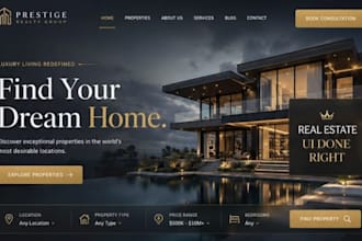design wix real estate website realtor website property listing website idx mls