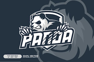 design an eye catching panda animal logo