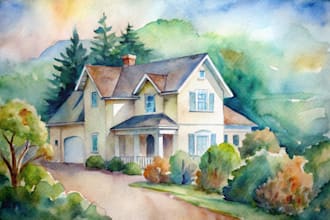 turn your home into watercolor painting