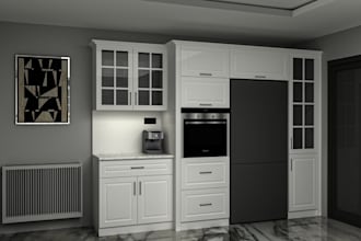 design realistic 3d kitchen renders using sketchup and vray