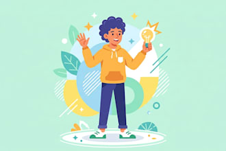 flat vector character illustration for anything