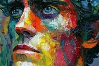 create modern abstract digital art paintings