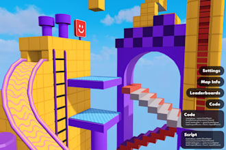 do design roblox map, obby map, 3d models, lua scripting