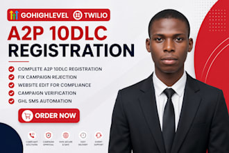 do twilio a2p gohighlevel a2p 10dlc registration crm automation setup crm expert