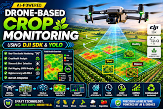 develop a drone based crop monitoring system using dji sdk and yolo