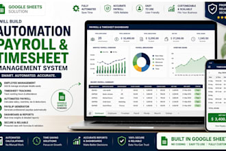 build automation payroll, employee timesheet management system in google sheets