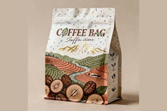 design premium tea packaging, coffee bag, coffee tea label, tea box design brand
