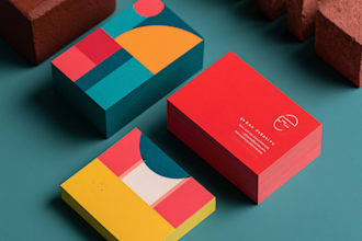 design business card and brand identity