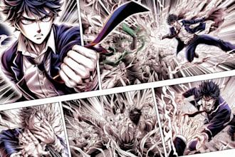 create engaging manga comic pages with backgrounds