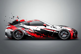 design a custom vehicle wrap, cars, pickups, trailers