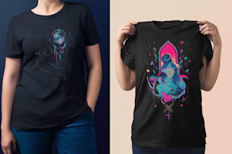 make vintage outdoor t shirt design and illustration