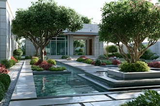 do landscape designing home garden high quality renderings