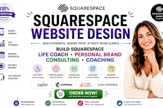 build squarespace life coach personal brand consulting coaching website design