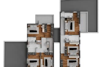 design 3d floor plan, site plan, house blueprint, landscape, aerial view render