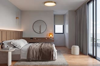 3d contemporary house exterior,minimalist interior, landscape, floor plan render