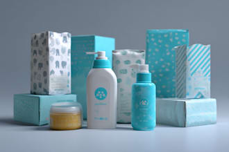 illustrated, fun product packaging or label