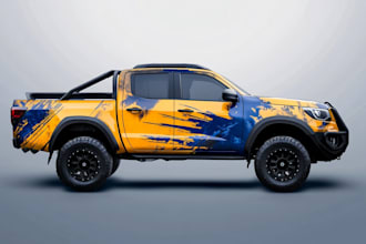 design a professional wrap for your car, bus