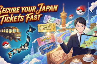 secure a ticket at pokepark kanto, pokepark, ghibil museum, pokemon cafe