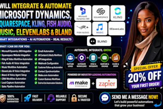 integrate microsoft dynamics squarespace kling fish audio music elevenlabs bland