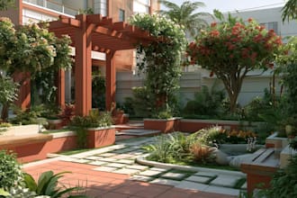do landscape designing home garden high quality renderings