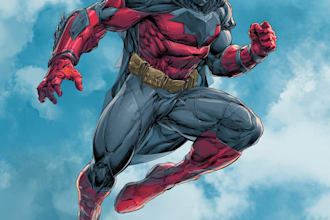 do a superhero comic illustration