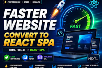 convert HTML CSS js website to react single page application