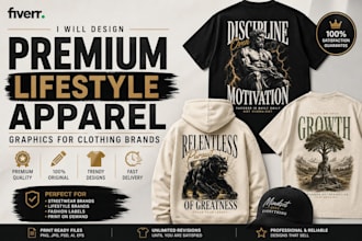 design premium lifestyle apparel graphics for clothing brands