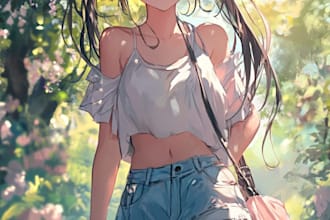 draw lewd, nsfw anime style character