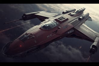 draw high quality spaceship concept
