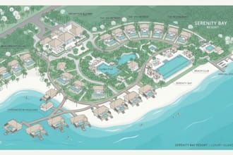 design tourism event festival resort and visitor guide vector maps
