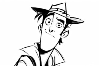 create detailed custom line art illustration from your photo