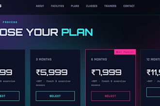 create a responsive fitness club website for your business