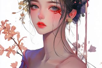 design visual novel anime character