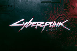 do futuristic cyberpunk logo or typography