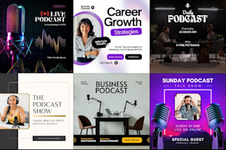 design a professional podcast logo and animated intro video