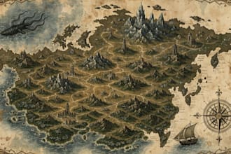 draw a custom map for fantasy, scifi, book or boardgame