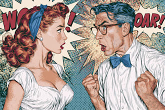 comic book illustration, comic graphic novel, comic