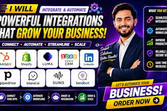 integrate hubspot shopify luma zoho crm linkedin pipedrive bland ai suno landbot