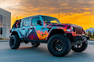 car wrap vehicle wrap truck wrap racing car wrap