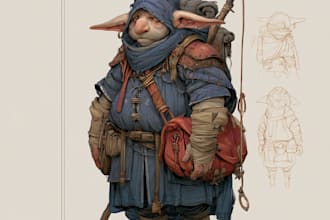 draw a fantasy character ilustration